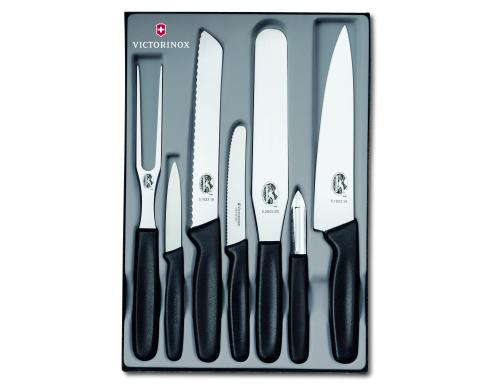 Victorinox Kchengarnitur 7-teilig in Geschenkschachtel, Polypropylen-Griffe