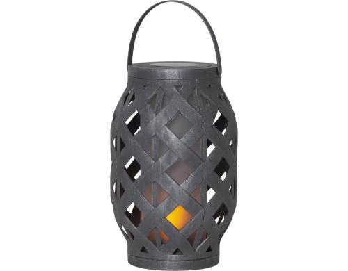 Star Trading Solar Decoration Flame Grau, Lichtfarbe Gelb