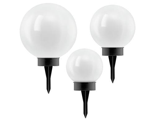 EGLO SOLAR Set 3x Kugelleuchte weiss Solar / inkl.  1x LED 0,1W 2x LED 0,2W