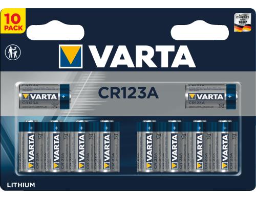 VARTA Lithium Batterie CR123A, 10er Blister 