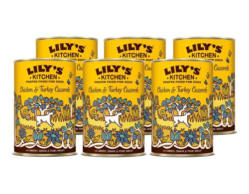 Lilys Kitchen Nassfutter fr Hunde Huhn und Truthahn 6x400g