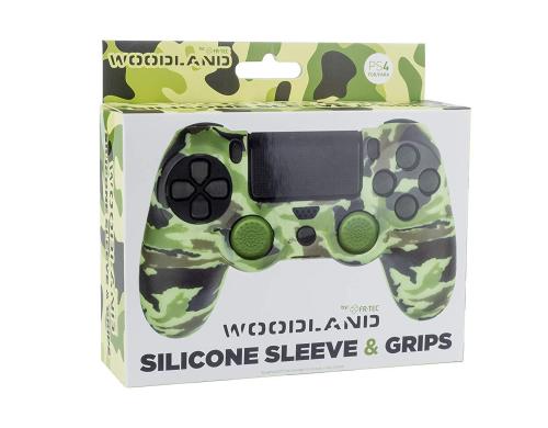 FR-TEC PS4 Silicon Skin+Grips Camo Woodland Grips, Hlle, PS4