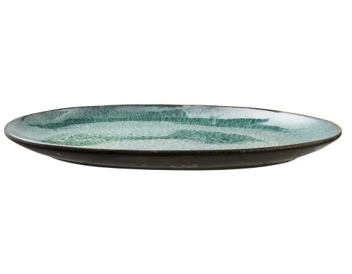 Bitz Servierplatte 36x25cm Schwarz/Grn 1 Stck, Stoneware