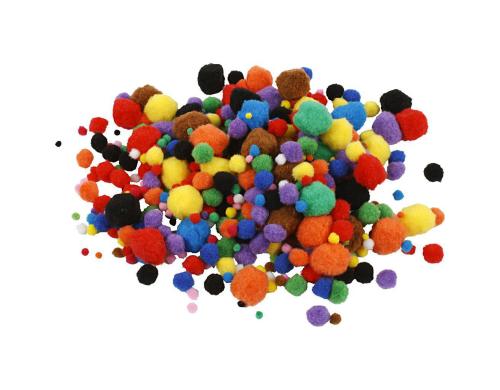 Creativ Company Pompons 5-40 mm, 150 Stck farbig assortiert