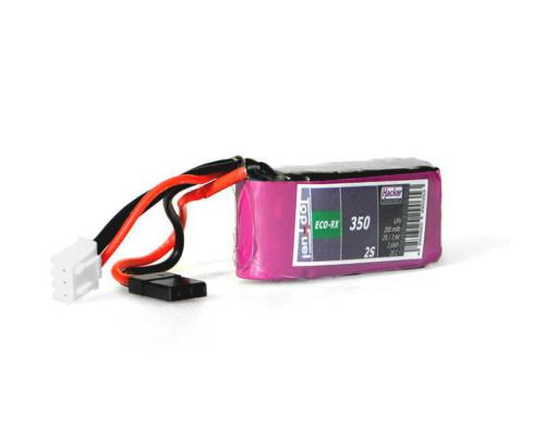 TopFuel LiPo-Akku 7.4V 350mAh 2S RX 25C 42x21x15 mm, 22 g JR