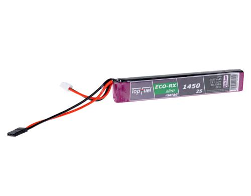 TopFuel LiPo-Akku 7.4V 1450mAh 2S 20C MTAG 125x14x20 mm 71g slim RX JR