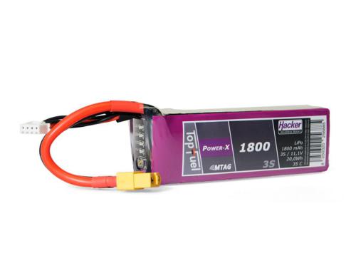 TopFuel LiPo-Akku 11.1V 1800mAh 3S 35C MTAG 108x34x21 mm, 168 g XT60