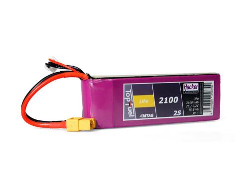 TopFuel LiFe-Akku 6.6V 2100mAh 2S 30C MTAG 108x35x20 mm, 141 g XT60