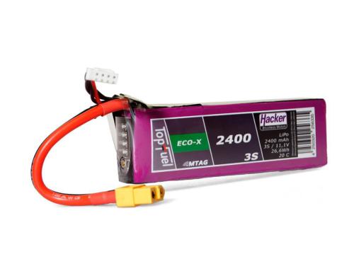 TopFuel LiPo-Akku 11.1V 2400mAh 3S 20C MTAG 109x35x24 mm, 180 g XT60