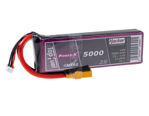 TopFuel LiPo-Akku 7.4V 5000mAh 2S 35C MTAG 140x43x22mm 296g XT90/AS