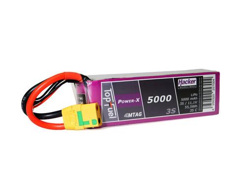 TopFuel LiPo-Akku 11.1V 5000mAh 3S 35C MTAG 140x43x33 mm, 418 g XT90/AS