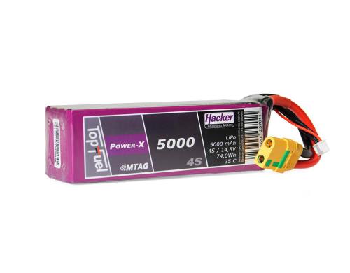 TopFuel LiPo-Akku 14.8V 5000mAh 4S 35C MTAG 142x43x41 mm, 547 g XT90/AS