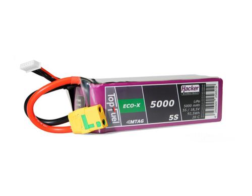 TopFuel LiPo-Akku 18.5V 5000mAh 5S 20C MTAG 138x42x44 mm, 560 g XT90/AS