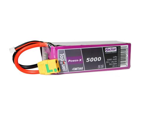 TopFuel LiPo-Akku 18.5V 5000mAh 5S 35C MTAG 142x43x52 mm, 665 g XT90/AS