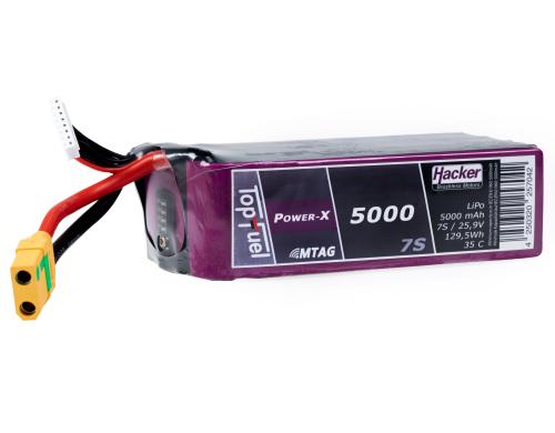 TopFuel LiPo-Akku 25.9V 5000mAh 7S 35C MTAG 142x43x70 mm, 912 g XT90/AS