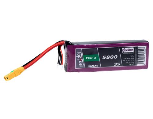 TopFuel LiPo-Akku 11.1V 5800mAh 3S 25C MTAG 148x50x28 mm, 430 g XT90/AS