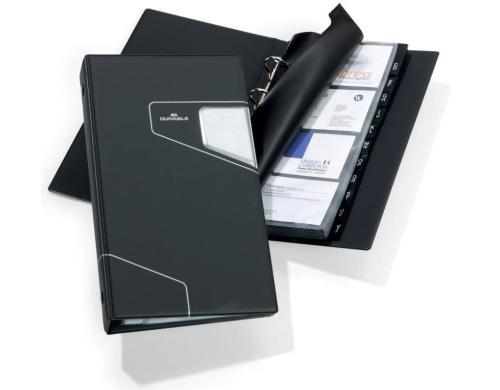 Durable Visitenkartenbuch Visifix Pro 25 Hllen fr 200 Visitenkarten, Register