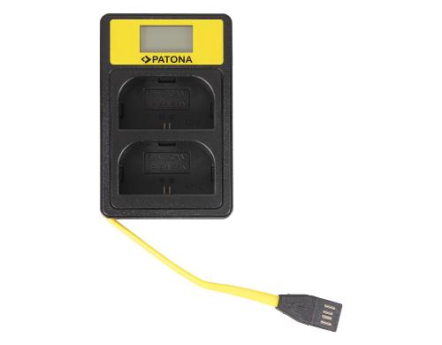 PATONA Smart Dual LCD USB Ladegert Fr Canon LP-E6