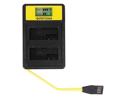 PATONA Smart Dual LCD USB Ladegert Fr Canon LP-E8