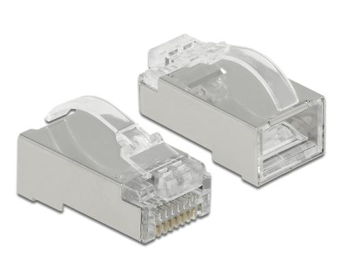 Delock RJ45 Stecker, STP, Cat.6, 20 Stck RJ45 Crimp+Cut+Curve Stecker