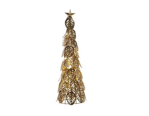 Sirius LED Baum Kirstine, Gold, klein indoor, 15x LED, H: 43 cm, 2xAA Batt.