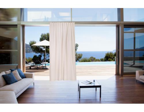 Casa Leon Outoor-Fertigvorhang Acrisol 140x245cm,Beige,1er Faltenband,100%Acryl