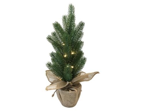 Dameco LED Weihnachtsbaum mit Topf Indoor, H: 50cm, 10 LED, Batt: 3xAA Timer