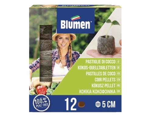 Blumen Kokosquelltabletten mit Netz  50 mm, 12 St. im Karton