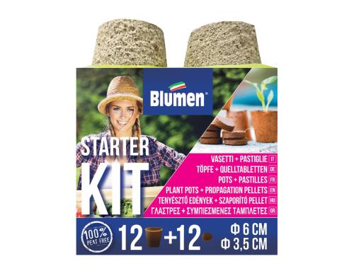 Blumen Set Kokos Anzuchttpfe+Tabletten  6 cm, 12 St