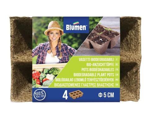 Blumen 4 Strips  6 Kokostpfen 5 cm quadratisch, 24 St