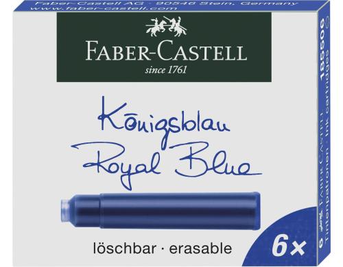 Faber-Castell Tintenpatrone 6 Stck knigsblau