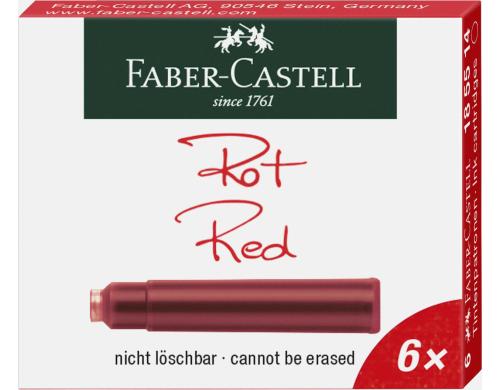 Faber-Castell Tintenpatrone 6 Stck rot