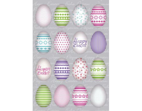 Herma Sticker Ostern Bunte Eier 3 Blatt / 48 Sticker