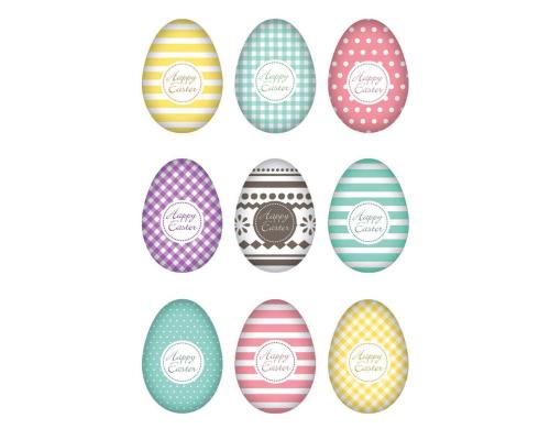 Herma Sticker Ostern Eierset Bunt 3 Blatt / 27 Sticker