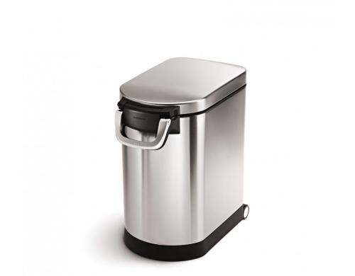 Simplehuman Tierfutterbehlter, Edelstahl bis zu 12 kg, luftdicht, 25 l