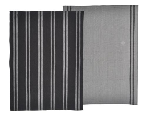 Sdahl Geschirrtuch Soft Black 2er Set 50x70cm, schwarz, 100% Baumwolle