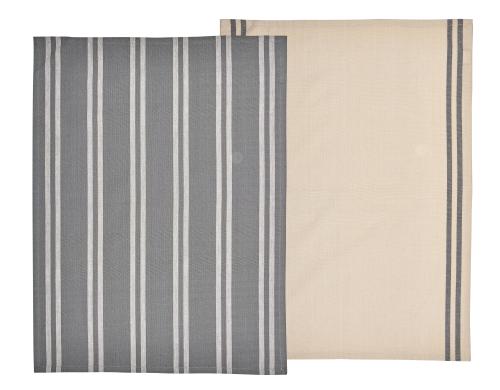 Sdahl Geschirrtuch Soft Grey 2er Set 50x70cm, grau, 100% Baumwolle