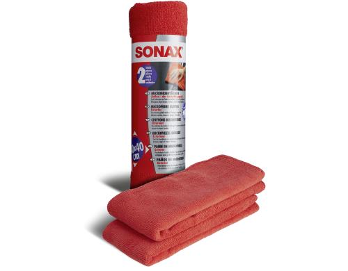 Sonax MicrofaserTcher Aussen rot 40 x 40 cm, 2 Stk.