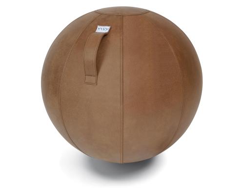 Vluv Veel Kunstleder Sitzball Cognac,  60-65cm