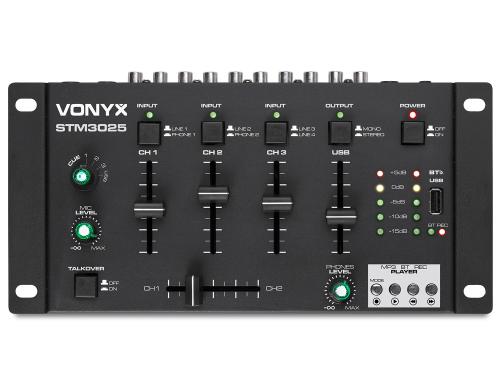 Vonyx STM3025B 4-Kanal Mixer, USB, MP3, BT