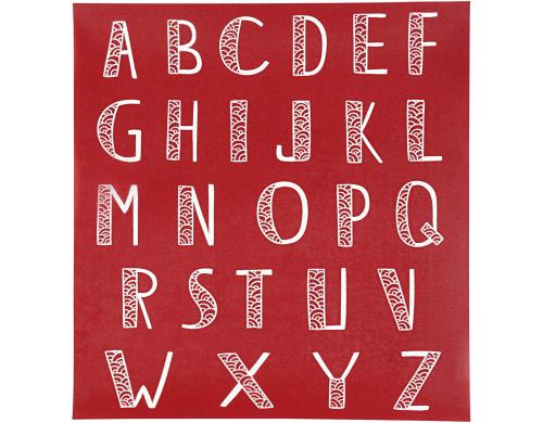 Creativ Company Schablone Siebdruck 20 x 22 cm, Alphabet