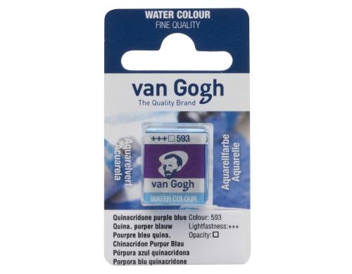 Van Gogh Aquarellfarbe Einzelfarbe Napf 593 10 ml, Farbe China Purpur Blau, Transparent