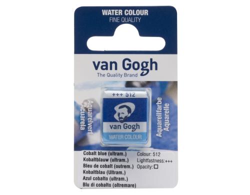 Van Gogh Aquarellfarbe Einzelfarbe Napf 512 10 ml, Farbe Kobaltblau, Transparent