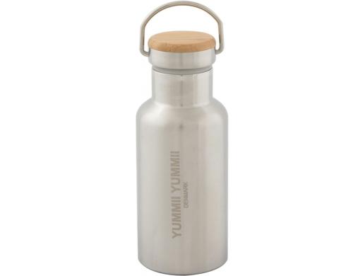 Yummii Yummii Thermoflasche small Bambus Volumen 350ml, Stahl Deckel Bambus