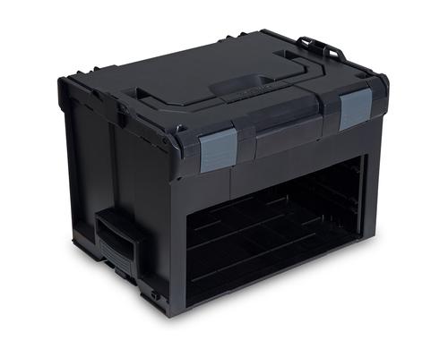 LS-BOXX 306 leer schwarz schwarz mit anthrazitgrauen Schnappern