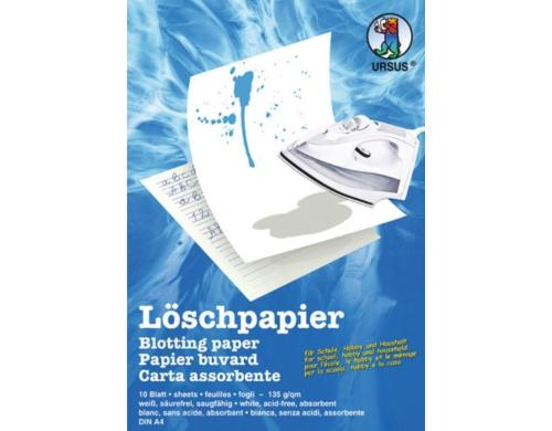 URSUS Lschpapier A5, 135 g/qm 10 Blatt, besonders saugfhig