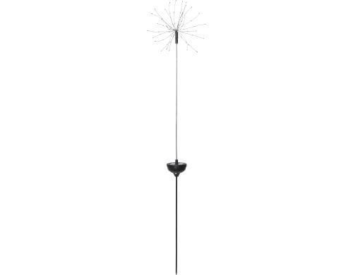 Star Trading Solar Decoration Firework Schwarz, Lichtfarbe Warmweiss