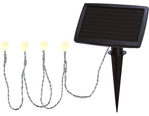 Star Trading Solar Lichterkette Globini Weiss, Lichtfarbe Warmweiss