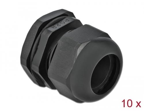 Delock Kabelverschraubung PG29 42mm IP 68, schwarz, 10 Stck