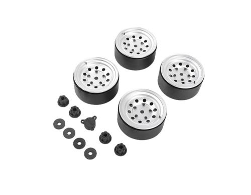 RC4WD Burato 2.2 Beadlock Wheels Silver Center Caps